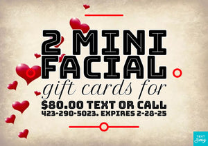 2 Mini Facial Gift Cards