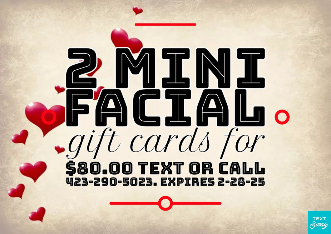 2 Mini Facial Gift Cards